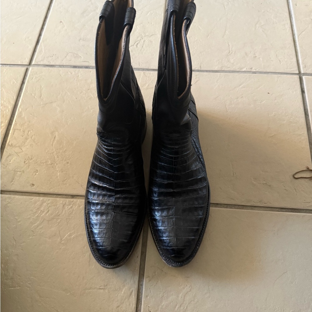 Men's Black Leather Boots